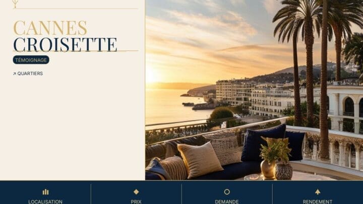 Cannes Croisette : marché de la location saisonnière en détail 2026