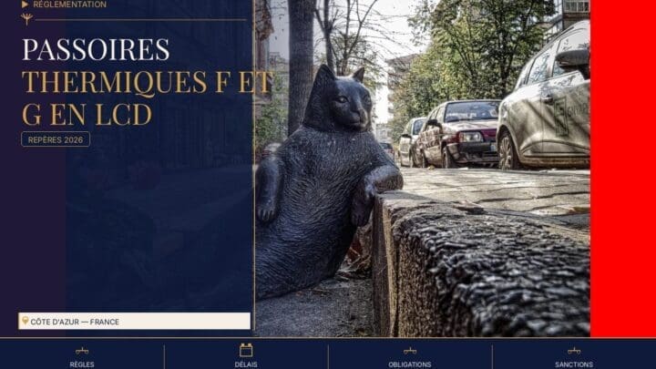 Passoires thermiques F et G en LCD : interdictions et obligations en 2026