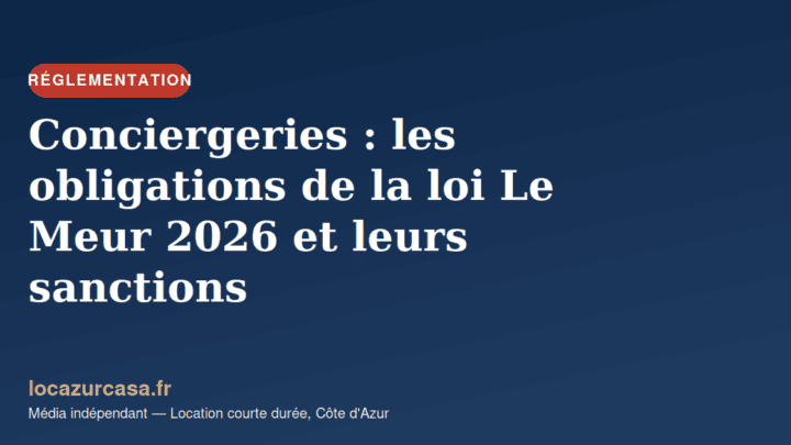 Conciergeries : les obligations de la loi Le Meur 2026 et leurs sanctions