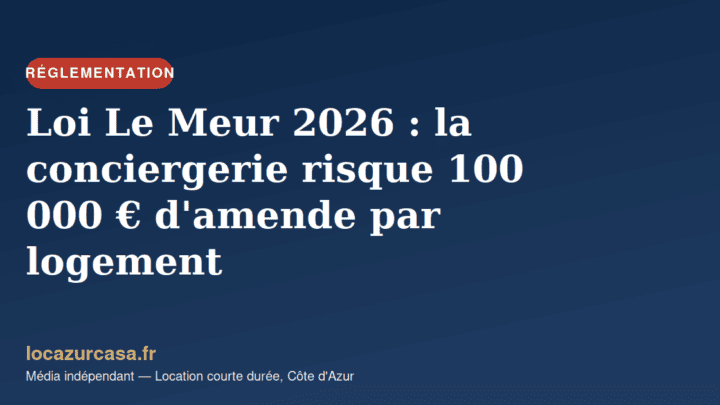 Loi Le Meur 2026 : la conciergerie risque 100 000 € d’amende par logement
