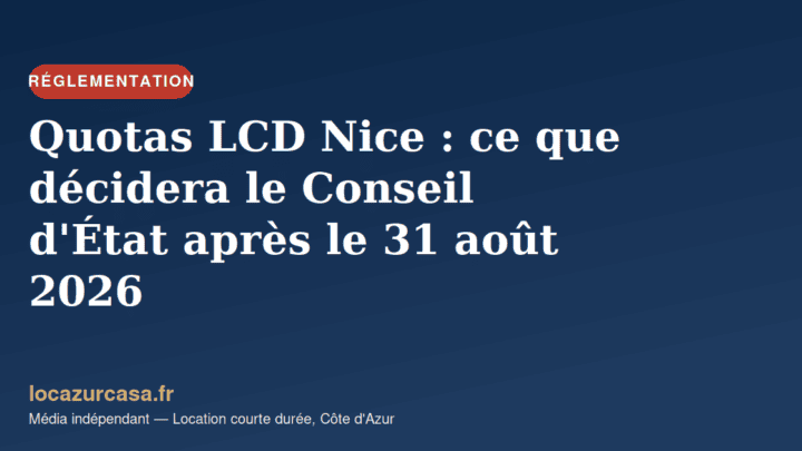 Quotas LCD Nice : ce que décidera le Conseil d’État après le 31 août 2026