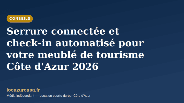 Serrure connectée et check-in automatisé pour votre meublé de tourisme Côte d’Azur 2026