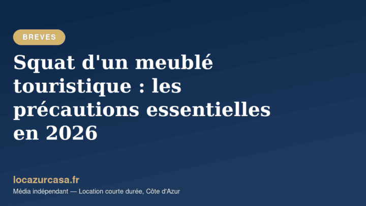 Squat d’un meublé touristique : les précautions essentielles en 2026